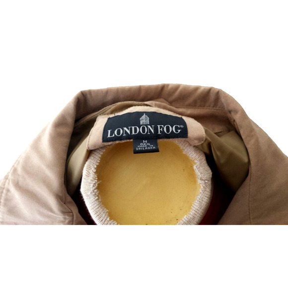 London Fog All Weather Suede Brown Embroidered Jacket Drawstring Zipper Med - Picture 3 of 12